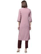 Ziyaa Women'S Crepe Solid Regular Kurta