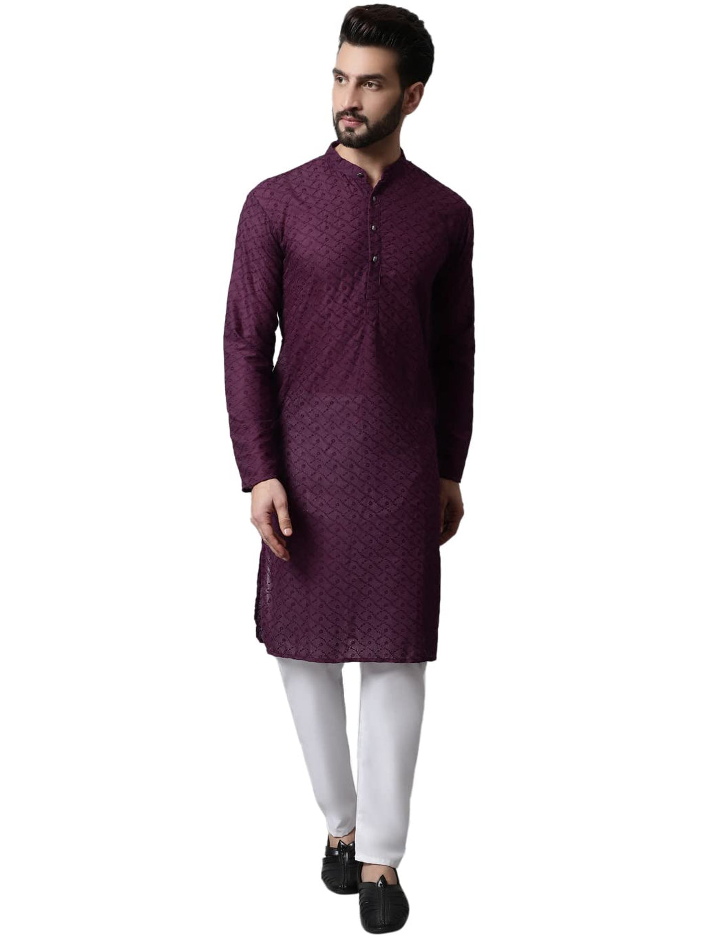 Jompers Mens And Embroidered Kurta Churidar Set