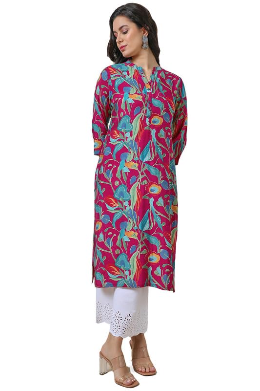 Soch Women Foil Print Muslin Blend Kurta