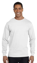 Mens 52 oz comfortSoft cotton Long-Sleeve T-Shirt - WHITE - S(D0102H7KTVT)