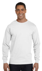 Mens 52 oz comfortSoft cotton Long-Sleeve T-Shirt - WHITE - S(D0102H7KTVT)