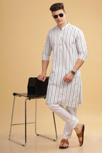 Be Active MenS Traditional Lining Stripe Stripes Design Full Sleeves Kurta || Cotton Kurta For Men || Men Kurta For Wedding ||