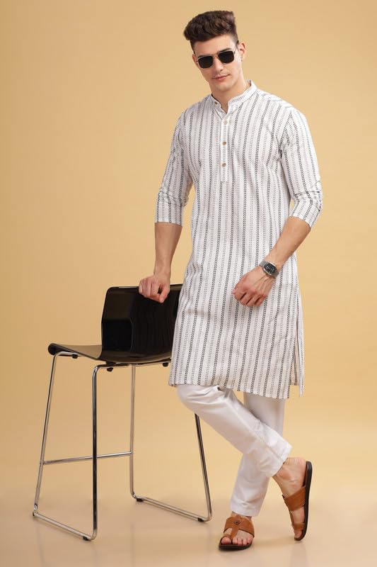 Be Active MenS Traditional Lining Stripe Stripes Design Full Sleeves Kurta || Cotton Kurta For Men || Men Kurta For Wedding ||