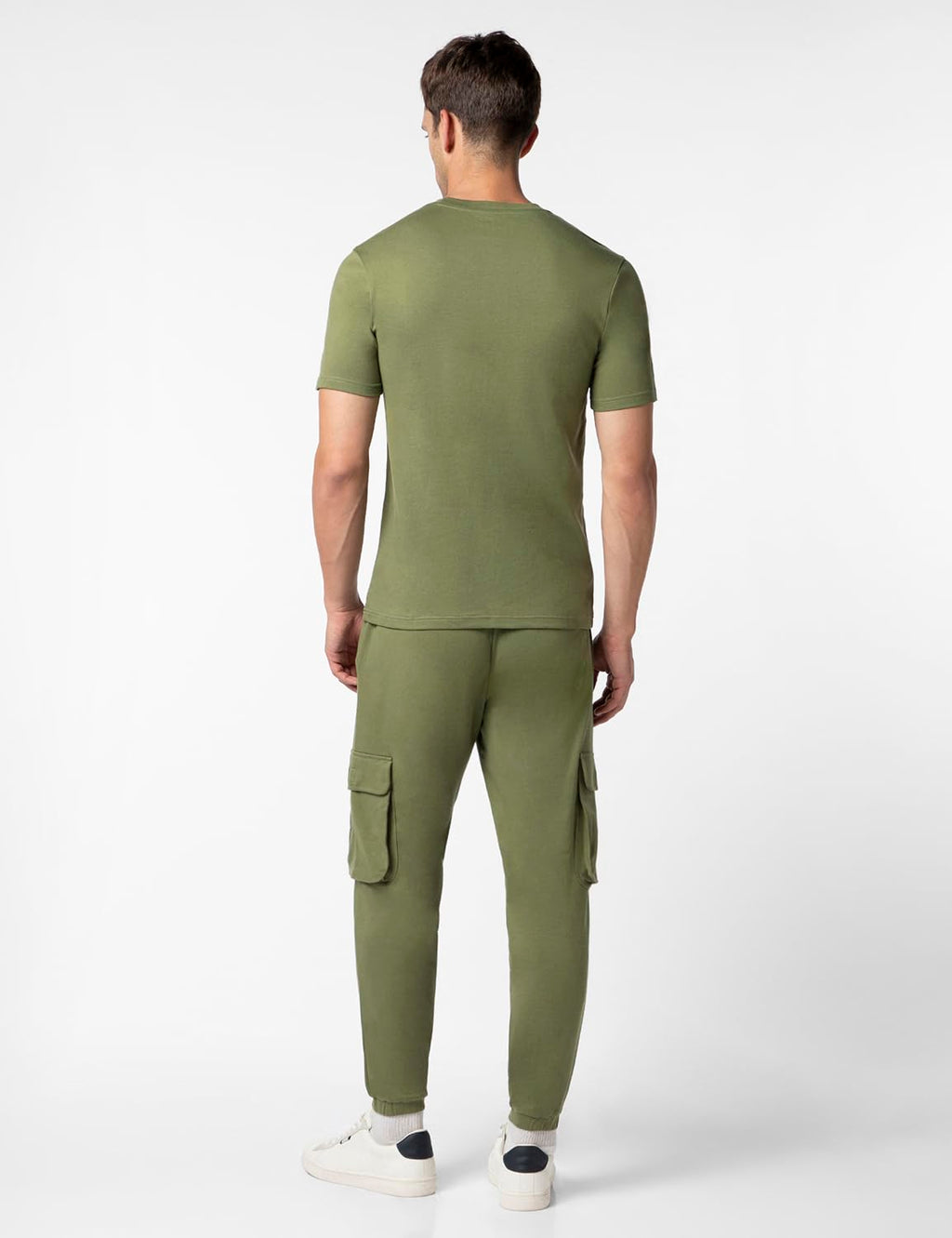 FYLTR Mens Crewneck T-shirt & Cargo Jogger Co-ord Set - 100% Cotton | Half Sleeve T-shirt| Jogger with Side & Cargo Pockets