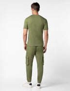 FYLTR Mens Crewneck T-shirt & Cargo Jogger Co-ord Set - 100% Cotton | Half Sleeve T-shirt| Jogger with Side & Cargo Pockets