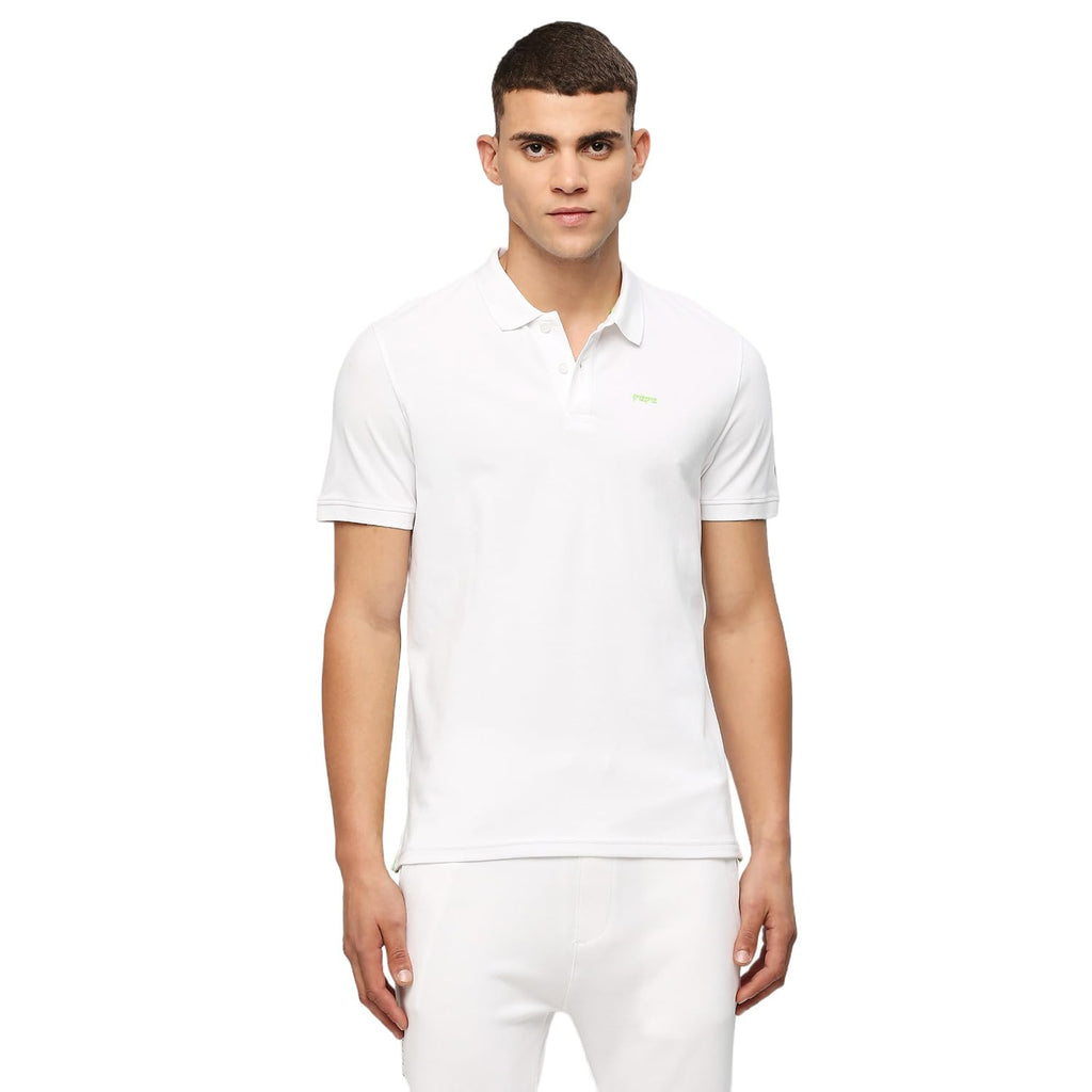 Pepe Jeans MenS Solid Regular Fit T-Shirt (Pm542130_White