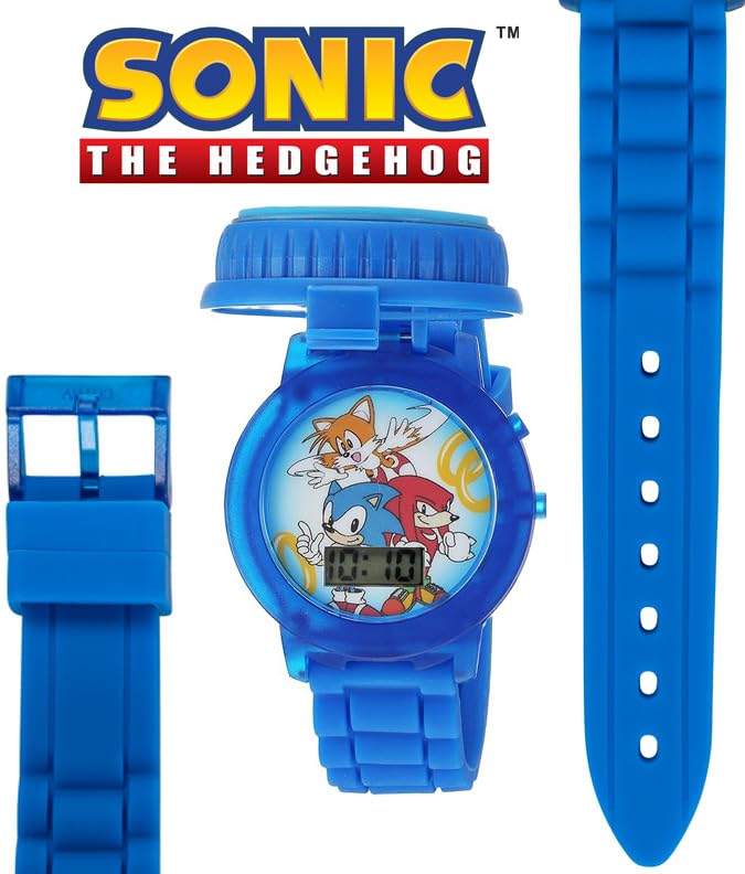 Accutime Sonic The Hedgehog Kids' SNC4020 Digital Display Quartz Blue Watch