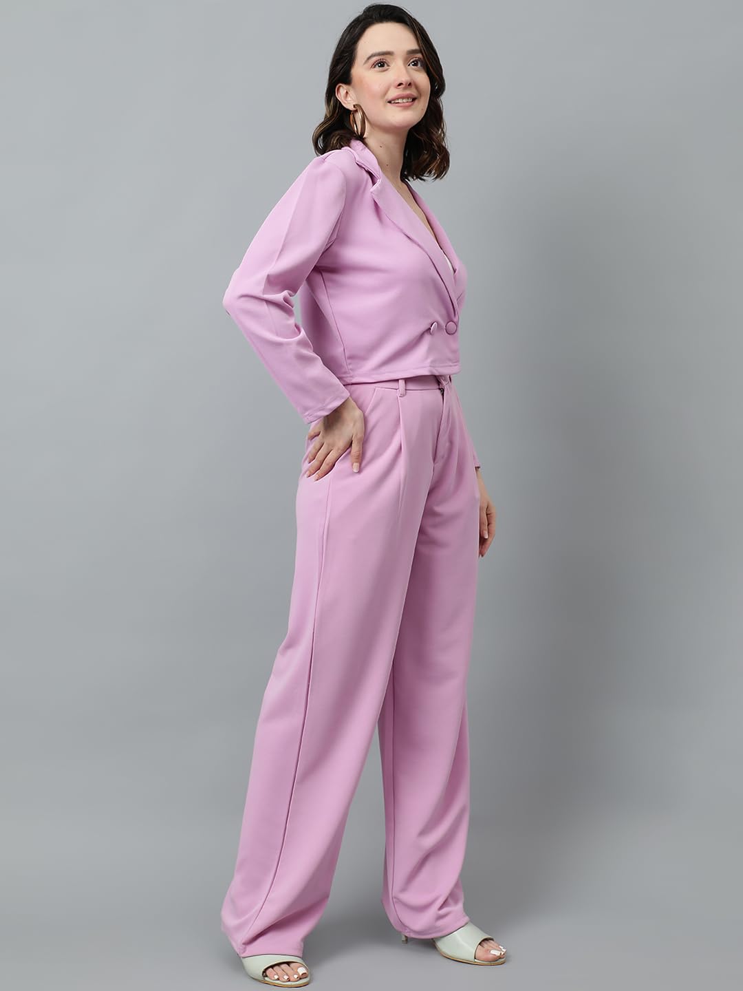 Kotty WomenS Dress Pant With Blazer Co-Ords Set