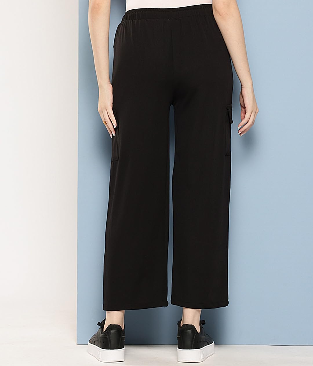 Aarika Girls Casual Wear Black Colour Solid Nylon Pant (9-13 Years)
