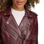 Levi's Women's The Classic Faux Leather Moto Jacket (Regular & Plus Size), Fig Gloss Pu, Medium