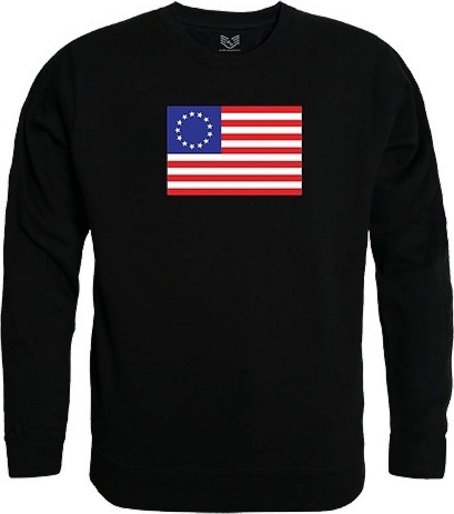 Graphic Crewneck, Betsy Ross 2, Black, L