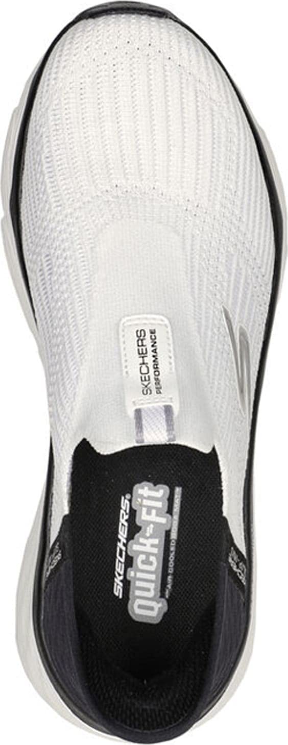 Skechers Women's Hands Free Slip-Ins Max Cushioning Elite-Smooth Transition Sneaker, White/Black, 10