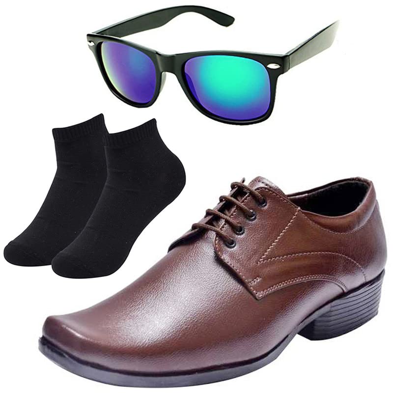 Vitoria Greaceful l Men Black Lace Formal Shoes with Black Socks & Green Wyfer/9 9