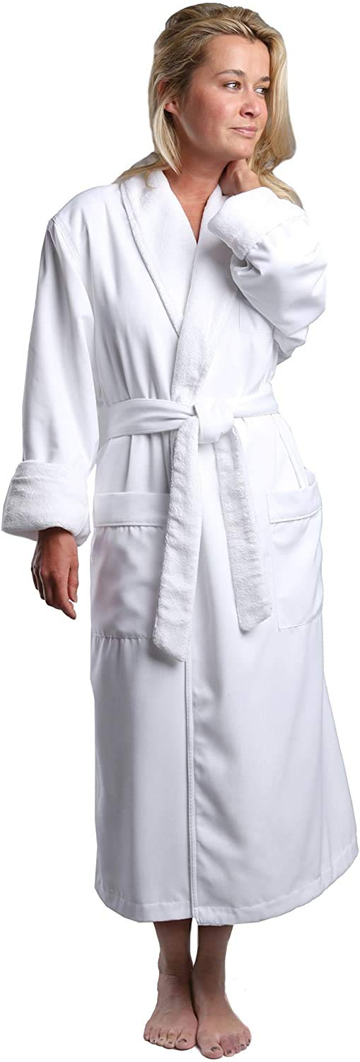 MONARCH Plush Lined Microfiber Bath Robe for Women or Men - Super Soft, Durable Luxury Spa, Resort & Hotel Bathrobe, Generously 
