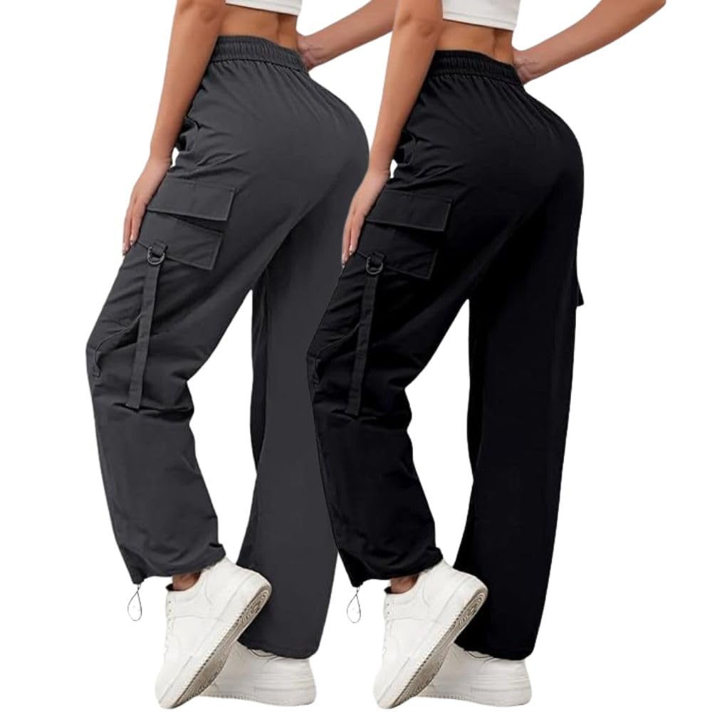 Leriya Fashion WomenS Regular Fit High Rise Trouser | Cargo Style Trousar Track Pants | Hight Waist (Available In Plus Size And