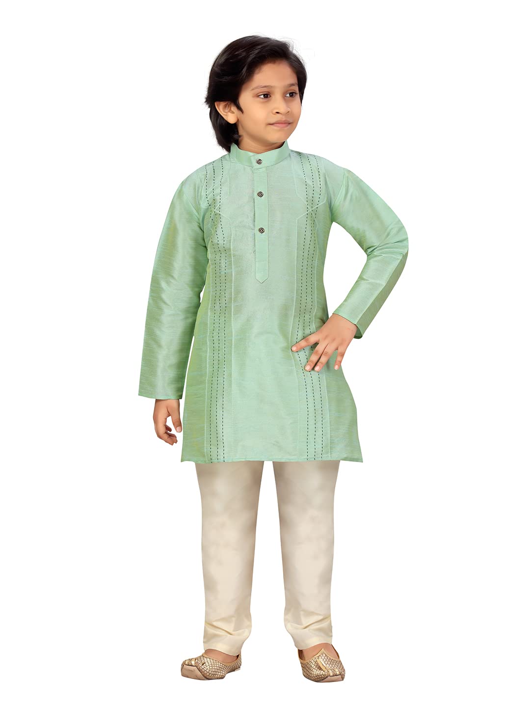 Little Mafia By Aarika BoyS Regular Tunic Shirt (Kp-Vc-06_Pink-Cream 10)