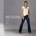 Wrangler Women's Retro Mae Mid Rise Wide Leg Trouser Jean, Samantha, 13-30