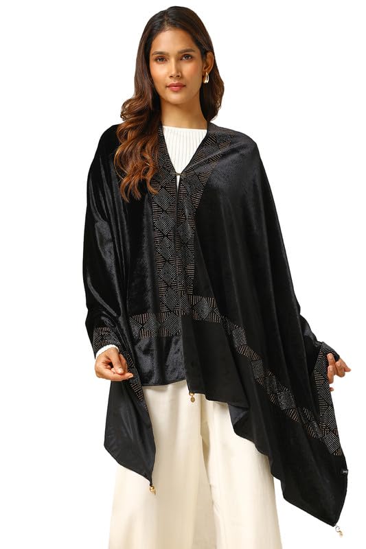 Soch Women Velvet Tassels Ethnic Wear