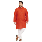 Bigbanana Plus Size Men'S Regular Fit Kurta (Ullas-Orange,Orange,7Xl)
