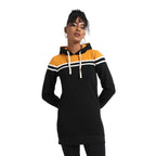 Campus Sutra Women'S Cotton Hooded Neck Dress (Cbaw23_Csw-Aw-Lt0641_Multicolour