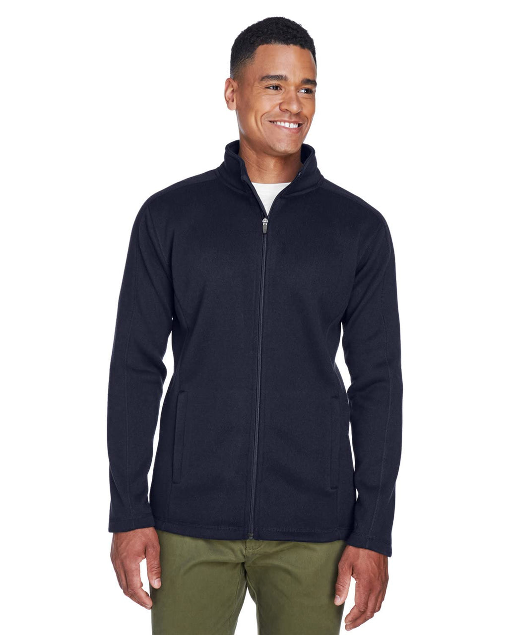 Mens Bristol Full-Zip Sweater Fleece Jacket - gREY HEATHER - S(D0102H7NV16)