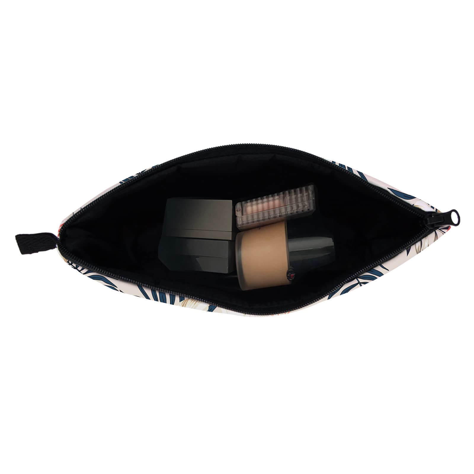 FITINI Makeup Bag Flamingo Travel Small Portable Cosmetic Organizer Pouch for Women Girls Zipper Waterproof Clutch Toiletry Stor