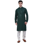 Jompers Mens Cotton Chikankari Embroidered And Sequins Kurta Churidar Set