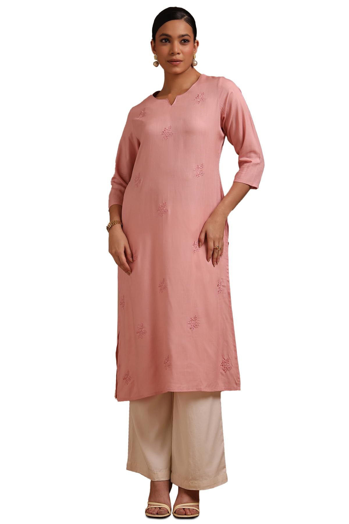 Soch Women Viscose Embroidered Kurta with Thread Work