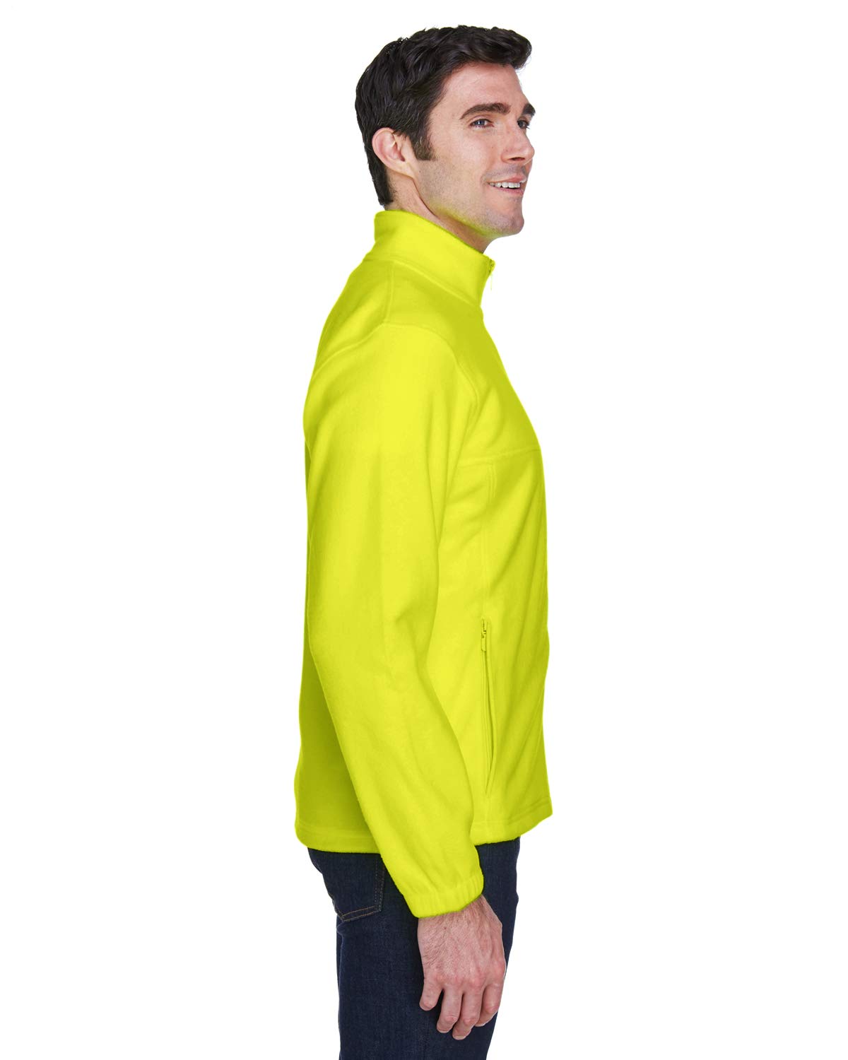 Mens 8 oz Full-Zip Fleece - BLAcK - 5XL(D0102H76UN6)