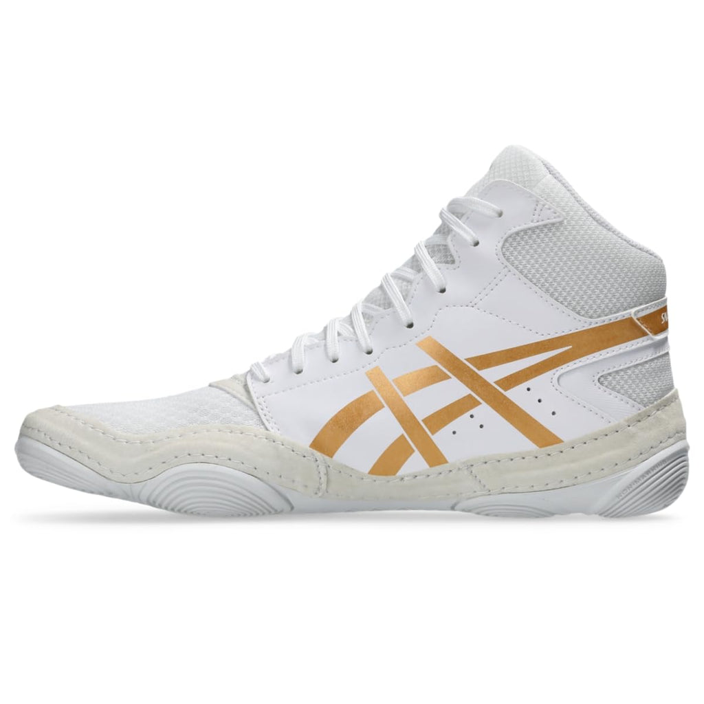 ASICS Men's Snapdown 4 Wrestling Shoes, 12, White/Pure Gold