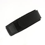 Tech Swiss Watch Band Nylon One Piece Wrap Sport Strap Black AdjustableHook and Loop 16mm