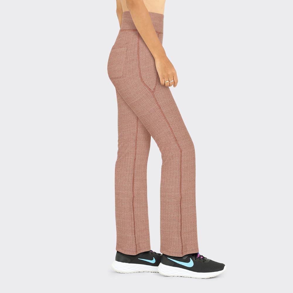 Blissclub Werk-It Flare Pants For Women Office Wear, Formal Cotton Trousers For Women With High Waist And 4 Pockets