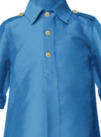 A.T.U.N. (ALL THINGS UBER NICE) Boy's Polyester Solid Full Sleeve Pathani Suit Set | Kurta and Pyjama Set | Ethnic Clothing Set for Festival and Special Occasion | 2 Piece Set