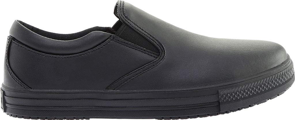 Genuine Grip 2060-8W Womens Slip-Resistant Retro Slip-on Work Shoes  Black - Size 8