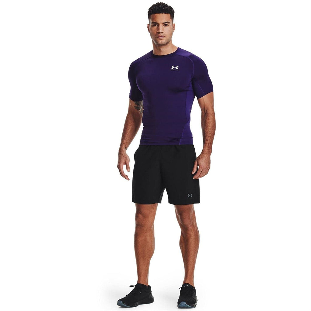 Under Armour Men's Armour HeatGear Compression Short-Sleeve T-Shirt , Purple (500)/White, Medium