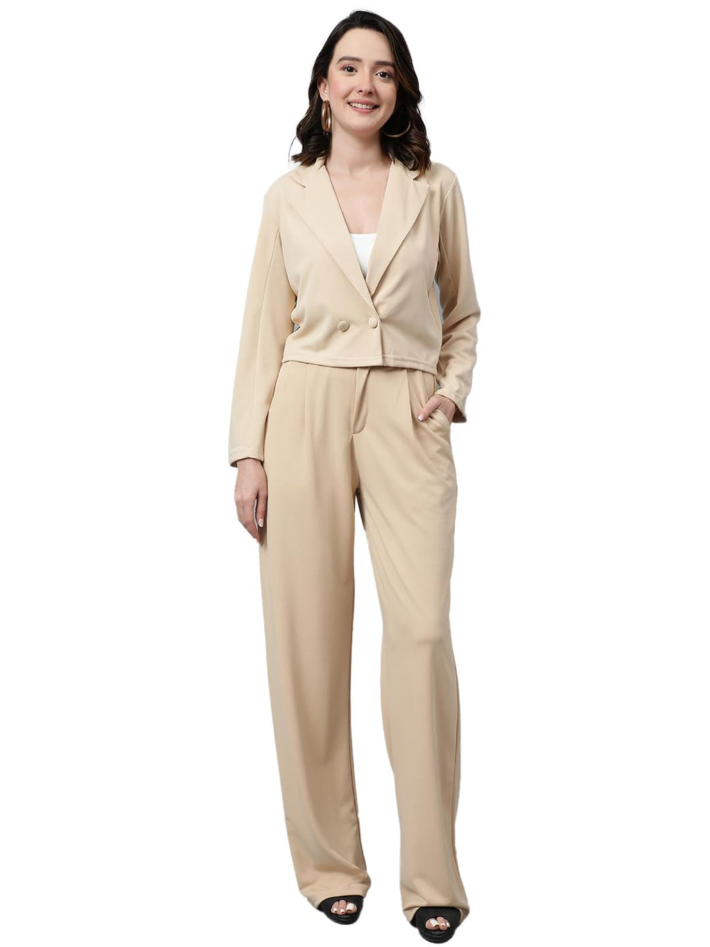 Kotty WomenS Dress Pant With Blazer Co-Ords Set