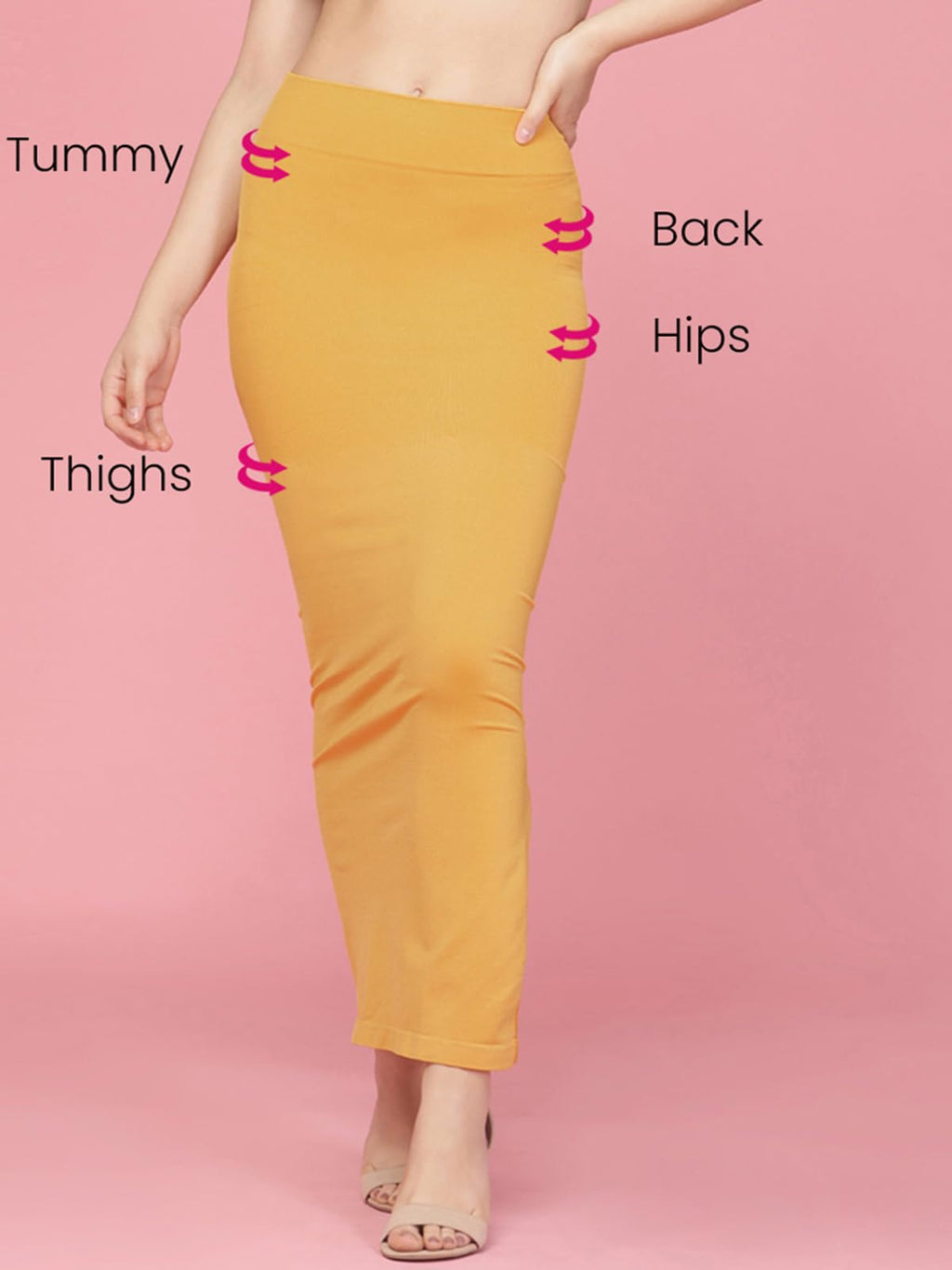 Clovia Women'S Petticoat Style Saree Shapewear With Side Slit (Sw0023P07)