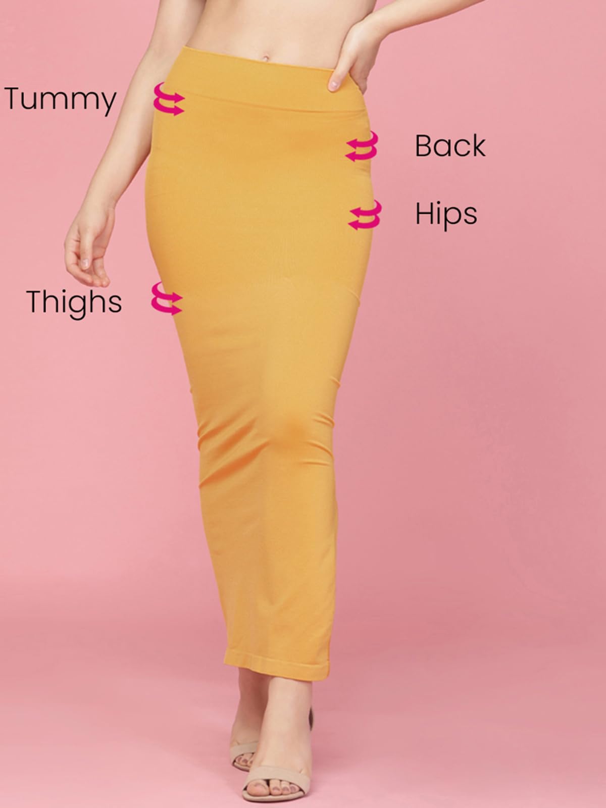 Clovia Women'S Petticoat Style Saree Shapewear With Side Slit (Sw0023P07)