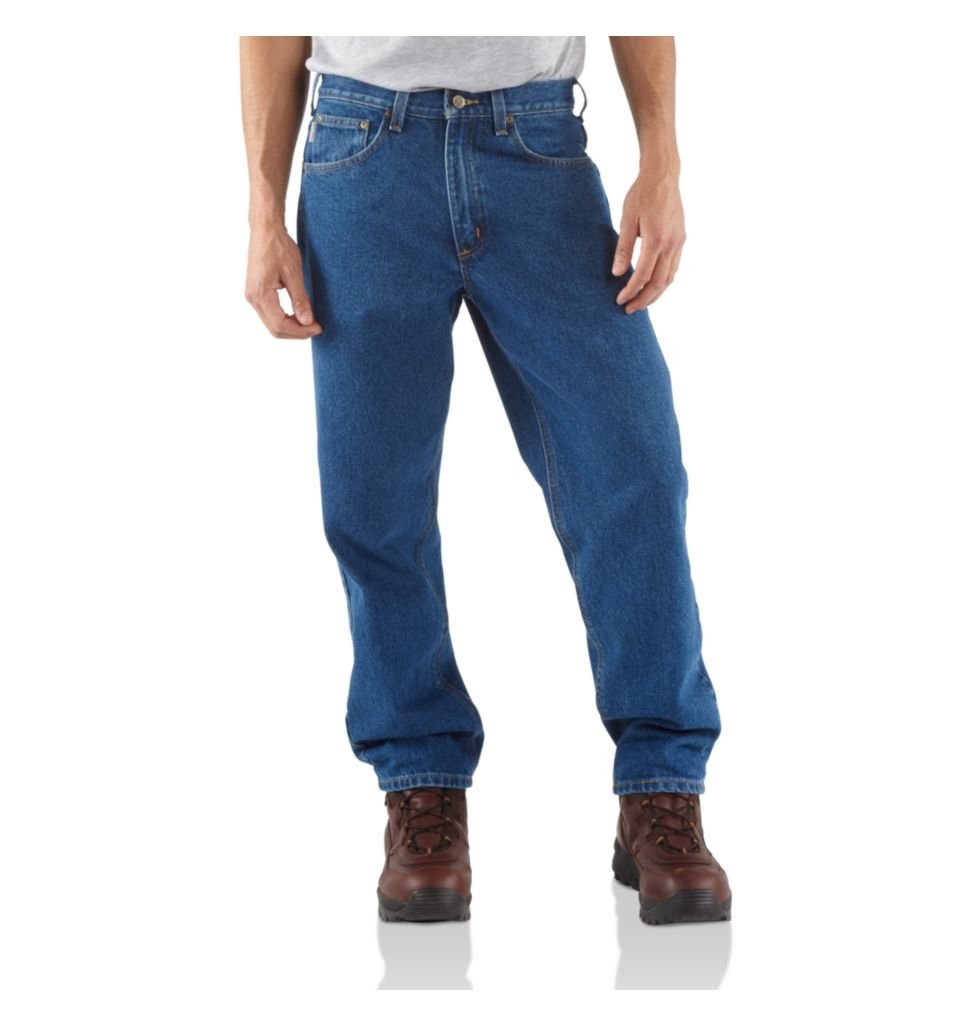 Carhartt Men's Relaxed Fit Five Pocket Tapered Leg Jean 101505,Darkstone,28 x 28