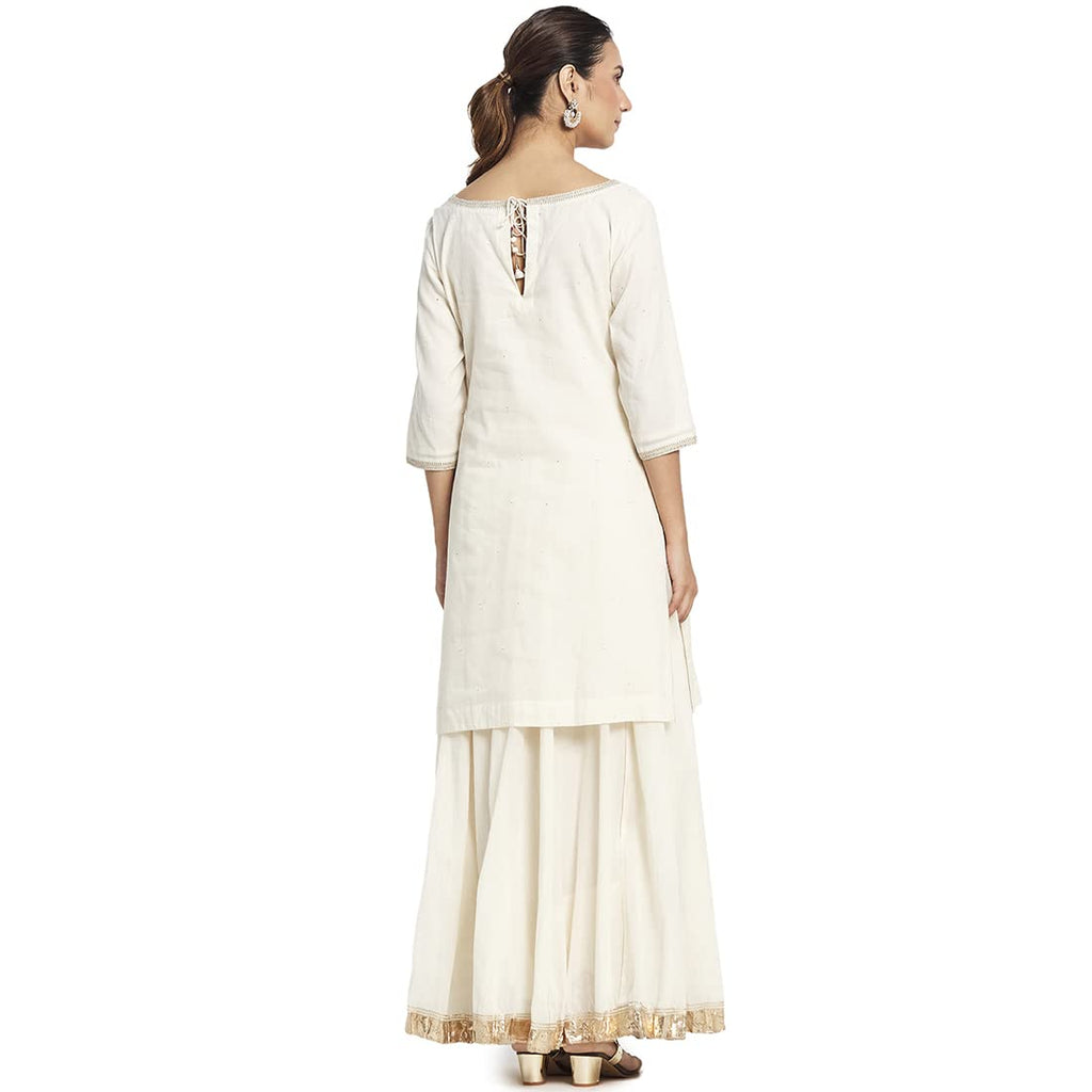 Fabindia Women Cotton Kurta Set Natural