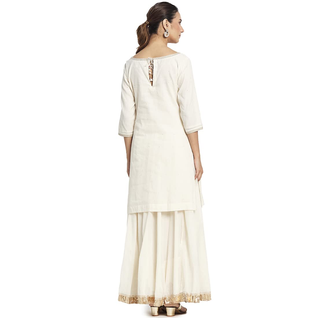 Fabindia Women Cotton Kurta Set Natural