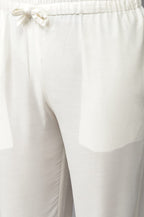 See Designs Men White Cotton Slik Straight Kurta With Pyjama
