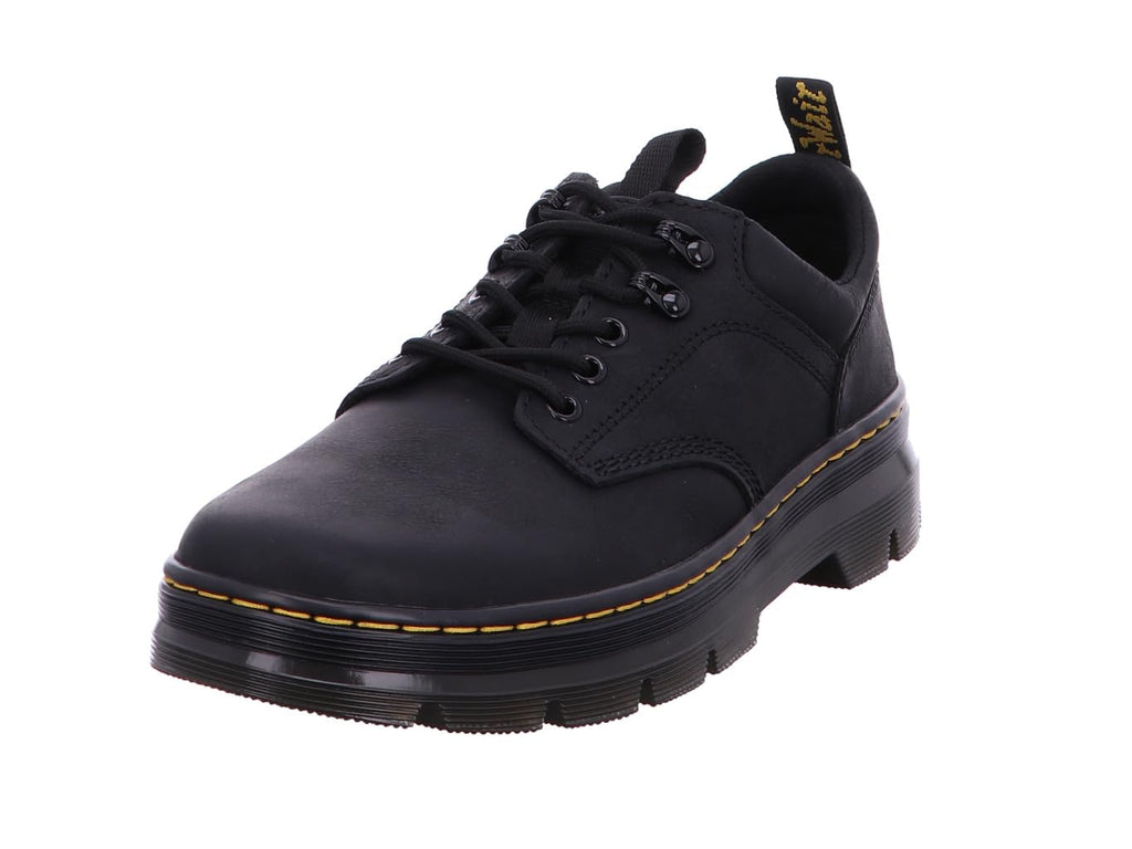Dr. Martens Unisex 5 Tie Shoe Reeder Leather, Black Wyoming, 9 US Men