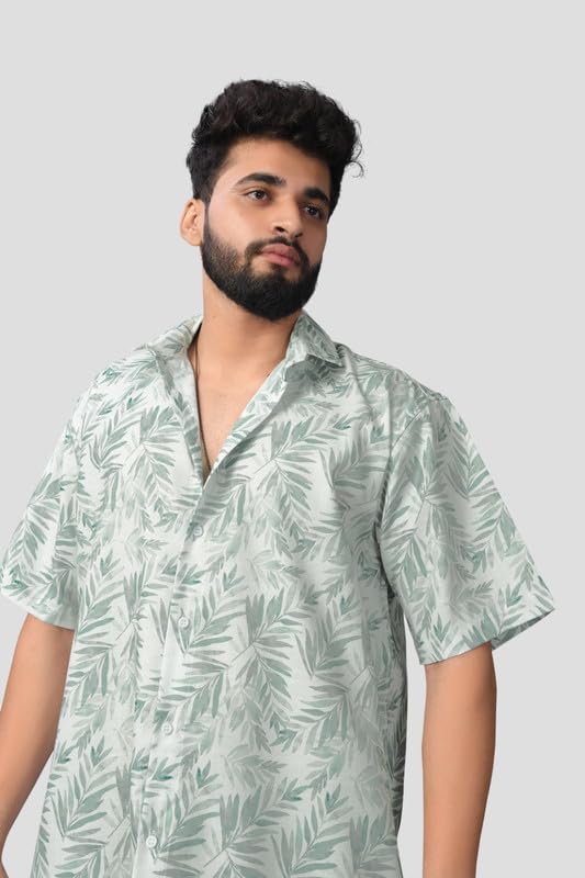 Brown Culture Shirt For Men, Solid Half Sleeves Shirt