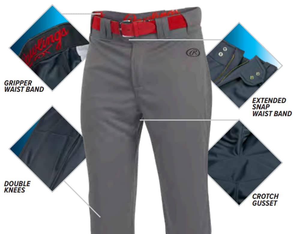 Rawlings Mens Lnchkp-bg-89 Pant, Grey, Medium US