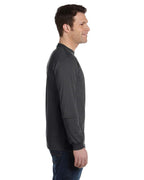 Mens 55 oz 100% Organic cotton classic Long-Sleeve T-Shirt - BLAcK - S(D0102H7ZgT2)