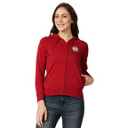 Pepe Jeans Ladies Freya Hoodie Sweatshirt, Burn Red,L