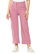 Aarika Girls Casual Wear Pink Colour Solid Nylon Pant (9-14 Years)