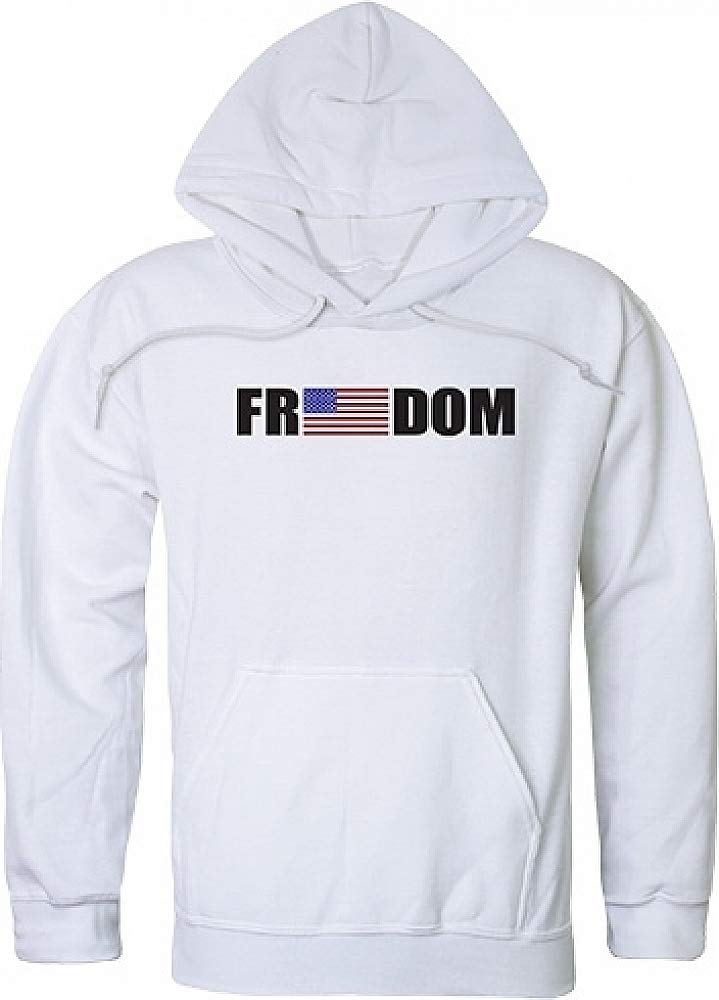 Graphic Pullover, Freedom, White, XL