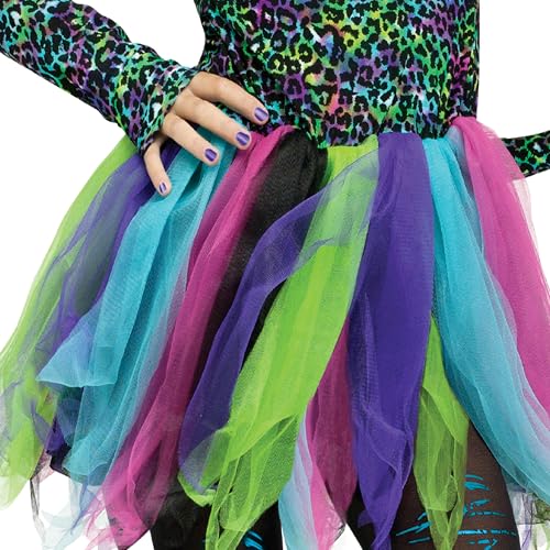 Wild Cat Rainbow Animal Child Halloween Costume, Black / Blue / Pink, Medium